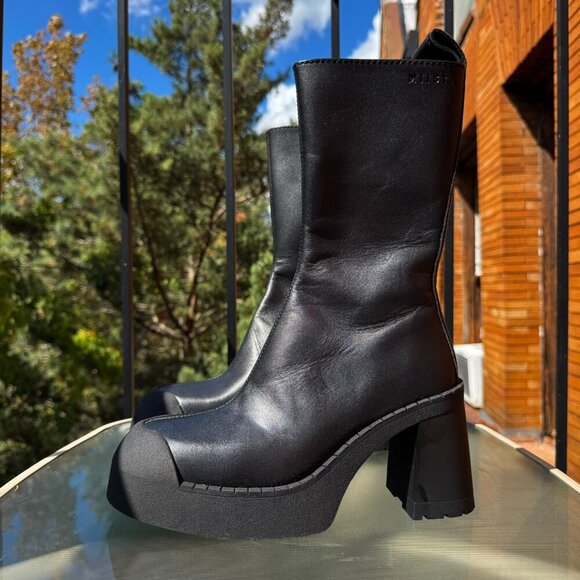 New Miista E8 Sibylle Boots Black Leather Platform US 6.5 // EUR 37 - Picture 7 of 11